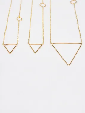 Gold Pyramid Necklaces