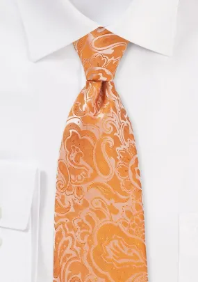 Tangelo Floral Paisley Necktie