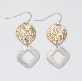 Two Tone Textured Earrings